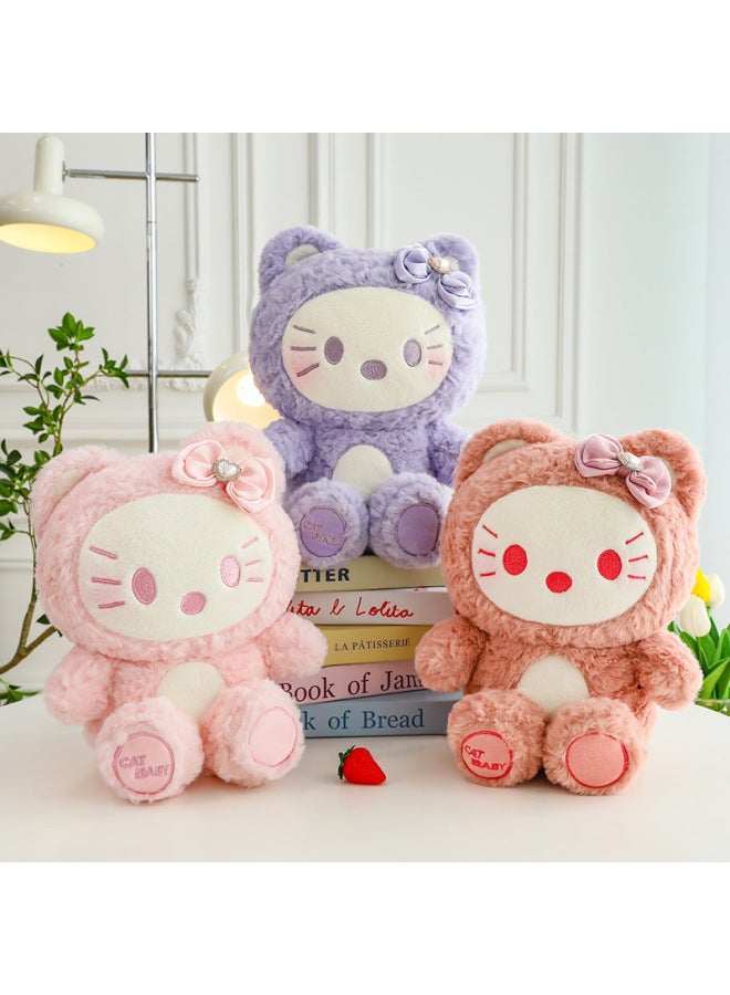 Eight-inch Grab Doll Plush Toy Love Bear Cute Seven Dolls Doll Manufacturers Gift Toys Wholesale-Specifications:Bow Kt Cat-Color:8inch - Image 1
